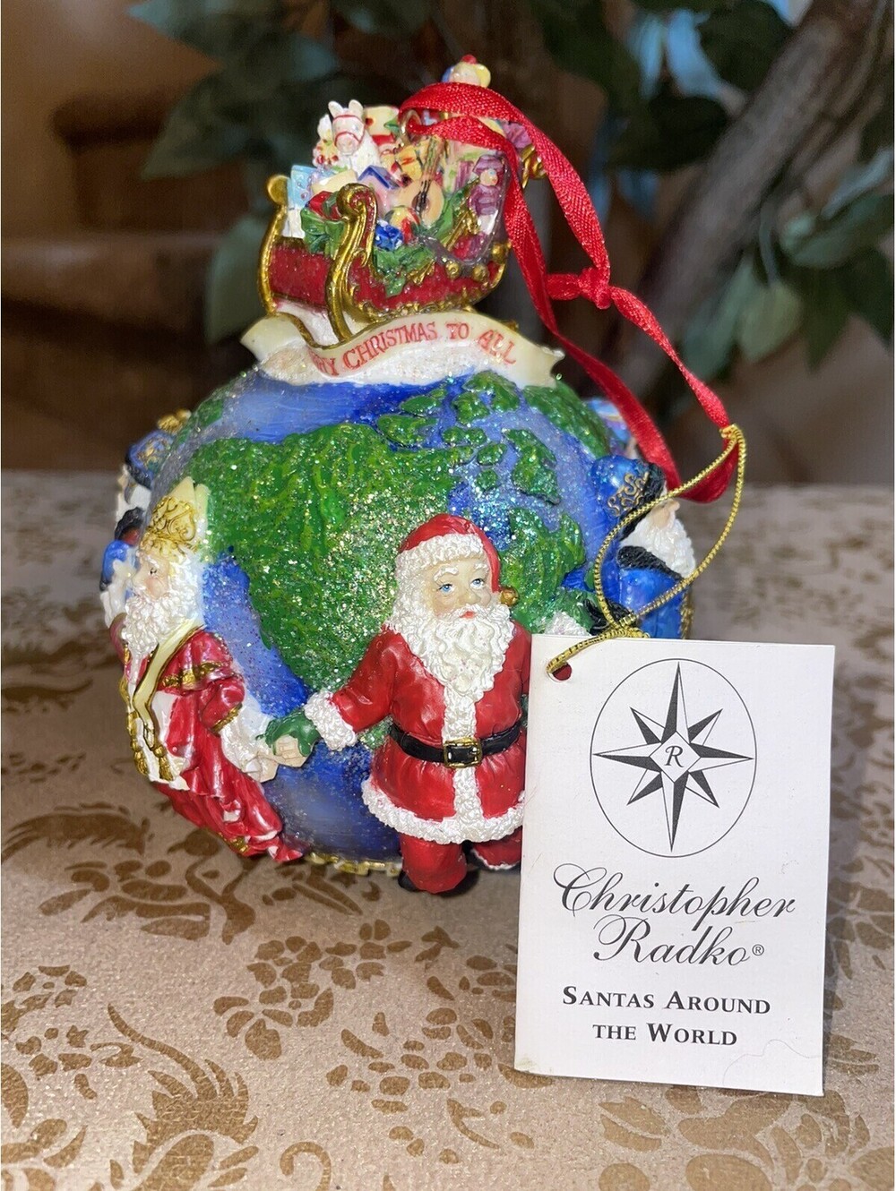 Christopher Radko 2001 Santa's Around The World Resin Ornament Retired